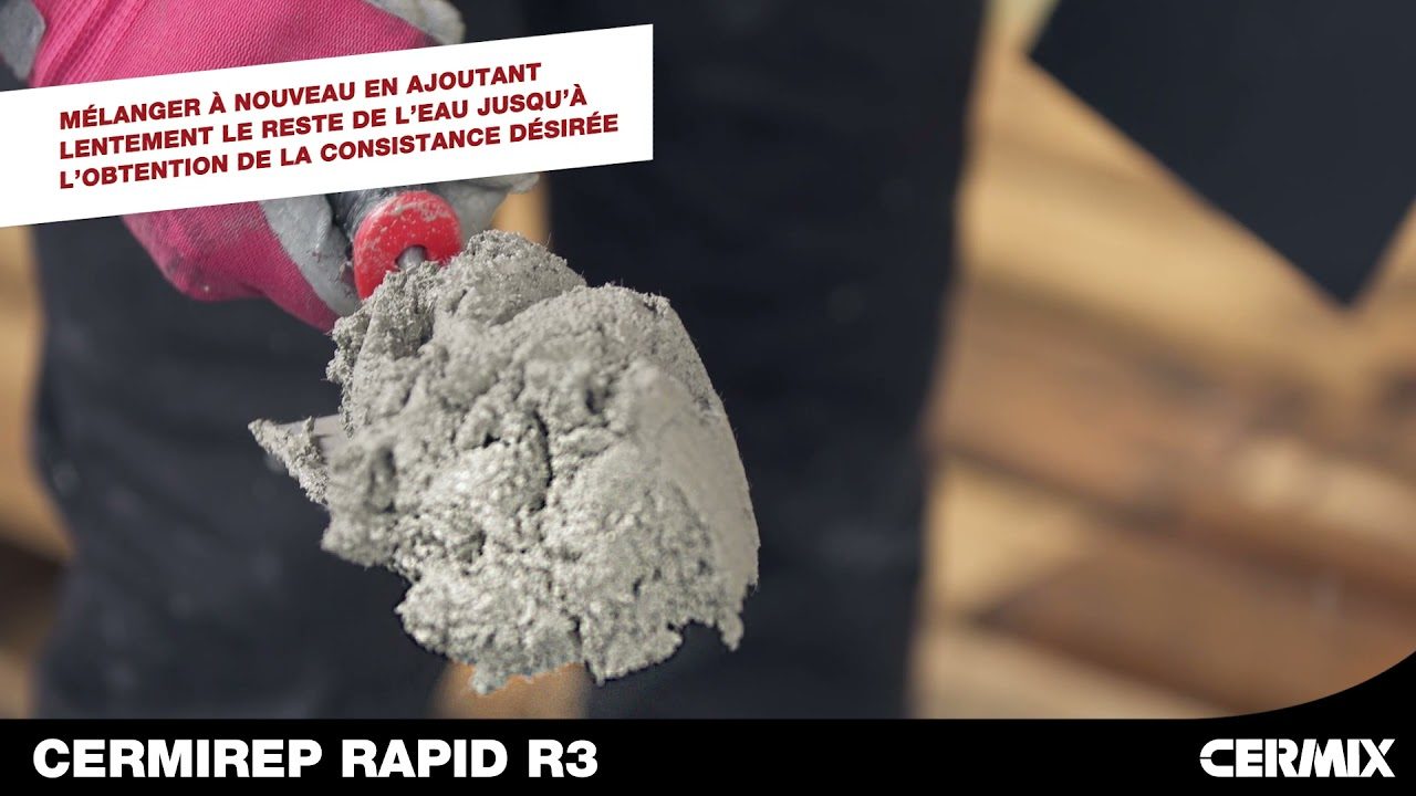 CERMIREP RAPID R3 Mortier de réparation fibré et à prise rapide